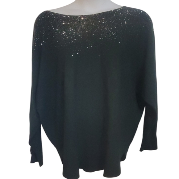 Nordstrom Max studio beaded forest green sweater 2x - Picture 4 of 5